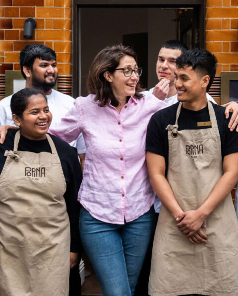 The Popina Cafe team working together